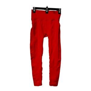 Amazon Leggings Womens size Medium Red Scrunch Butt Lifting Stretch Hi-Waisted